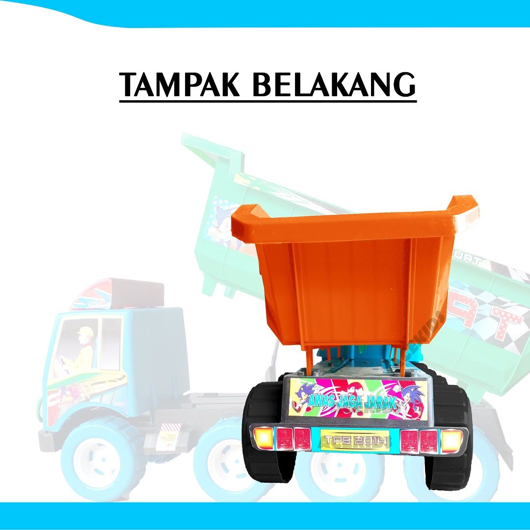 Acekids Mainan Mobil Truk Hitam Jumbo Murah Original - /TPB2014H - 3