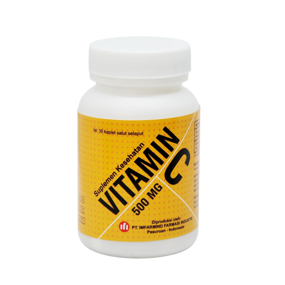 Imfarmind Vitamin C 500mg Botol 100 Tablet/ Peningkat Imun Antioksidan - 1