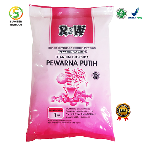 Pewarna Putih Pemutih Makanan Rajawali R&W RW 1 kg Bakpau Kerupuk - 1