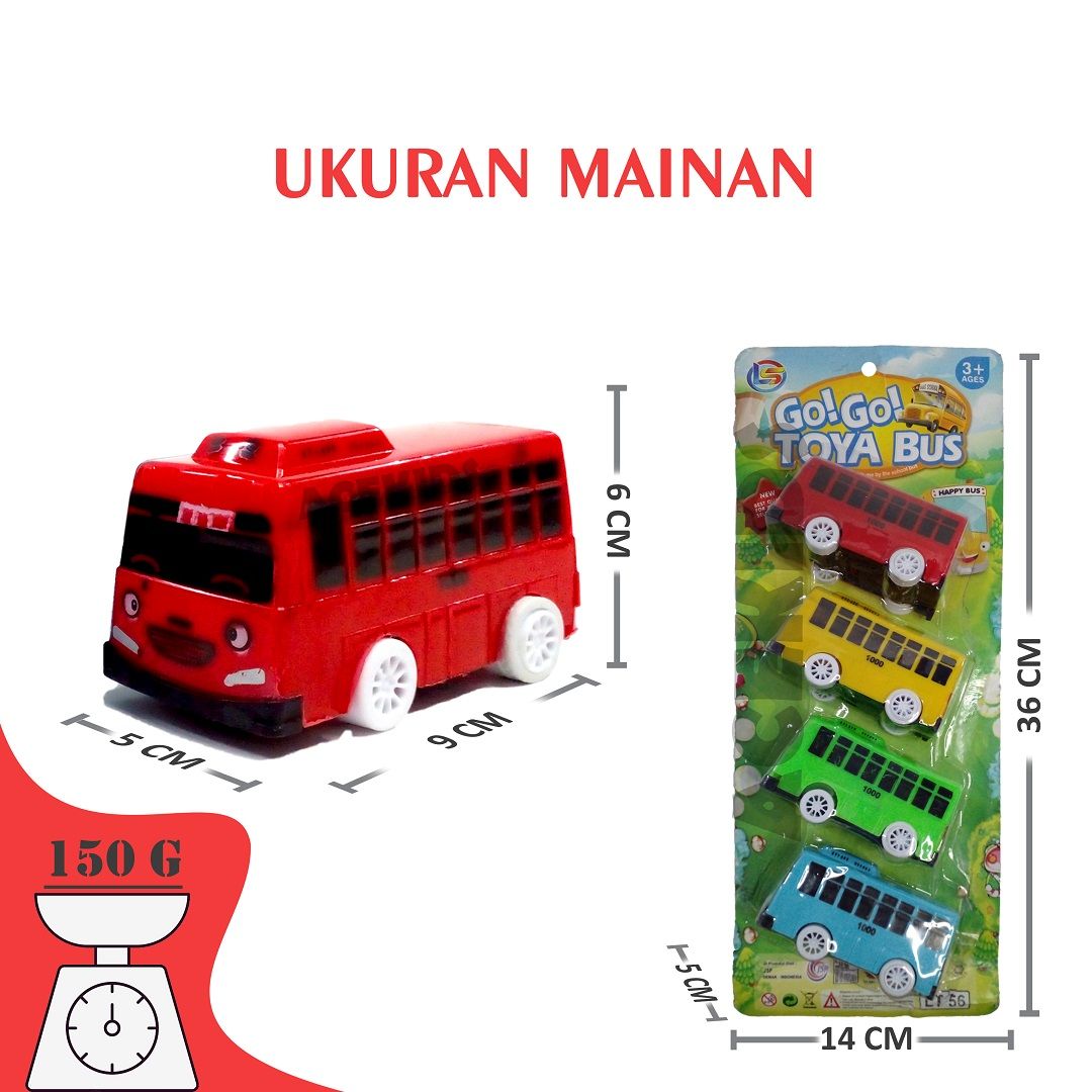 Acekids Mainan Anak Bus Tayo Mini Bus Kecil Lucu Murah Original - LT56 - 5