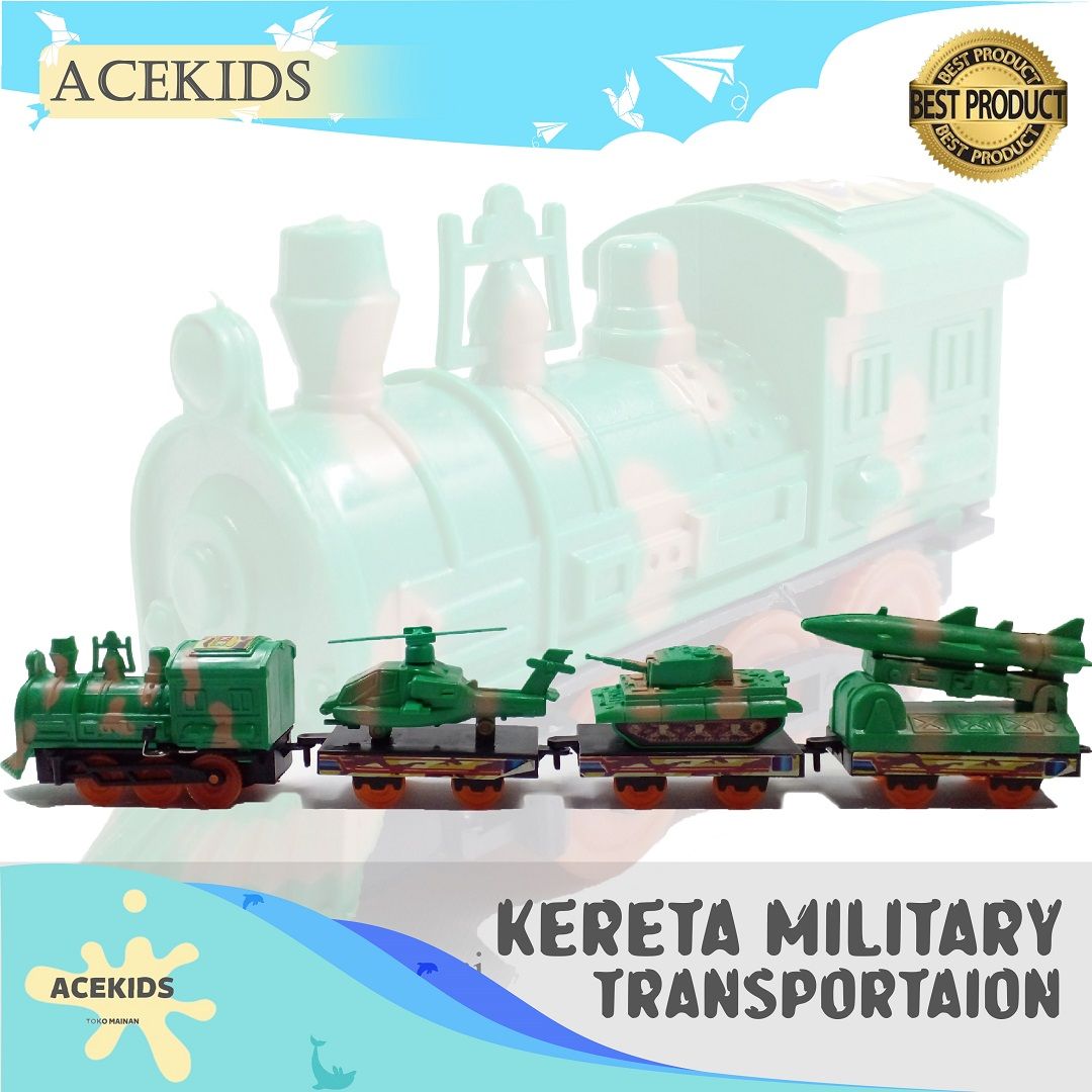 Mainan Kereta Api Militer Military Train Transport Murah Original - 226A - 1
