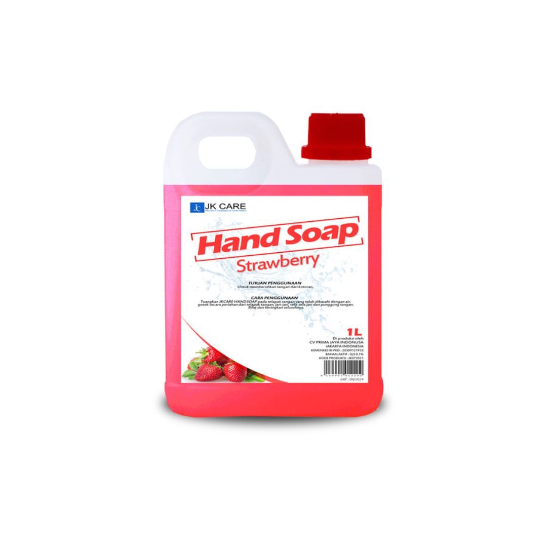 JKCARE Sabun Cuci Tangan Antiseptik Antibacterial Hand Soap1000mL Strawberry - 1