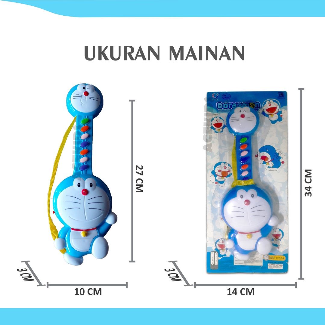 Acekids Mainan Edukasi Anak Alat Musik Gitar Piano Doraemon Murah Original - 1235A - 2