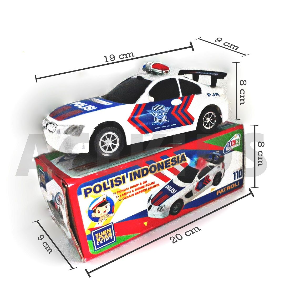 Mainan Anak Laki Mobil Polisi Sirine Murah Original - HKR66-21026 - 2