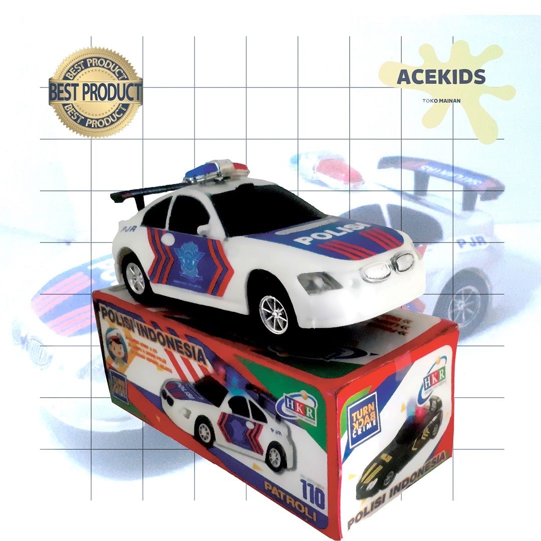 Mainan Anak Laki Mobil Polisi Sirine Murah Original - HKR66-21026 - 1