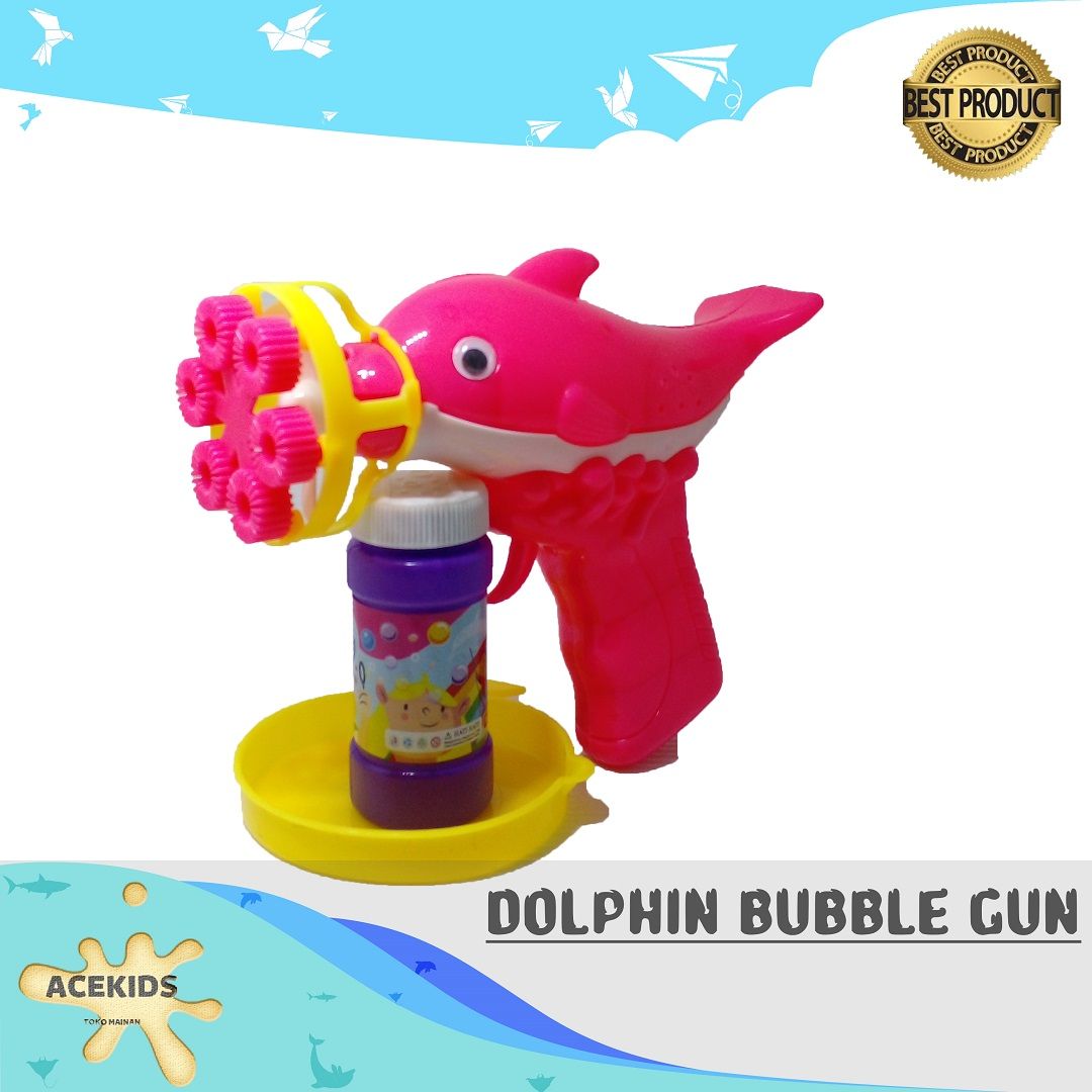 Acekids Dolphin Bubble Gun Mainan Tembak Gelembung Air Sabun Murah Original - KEP22 - 1