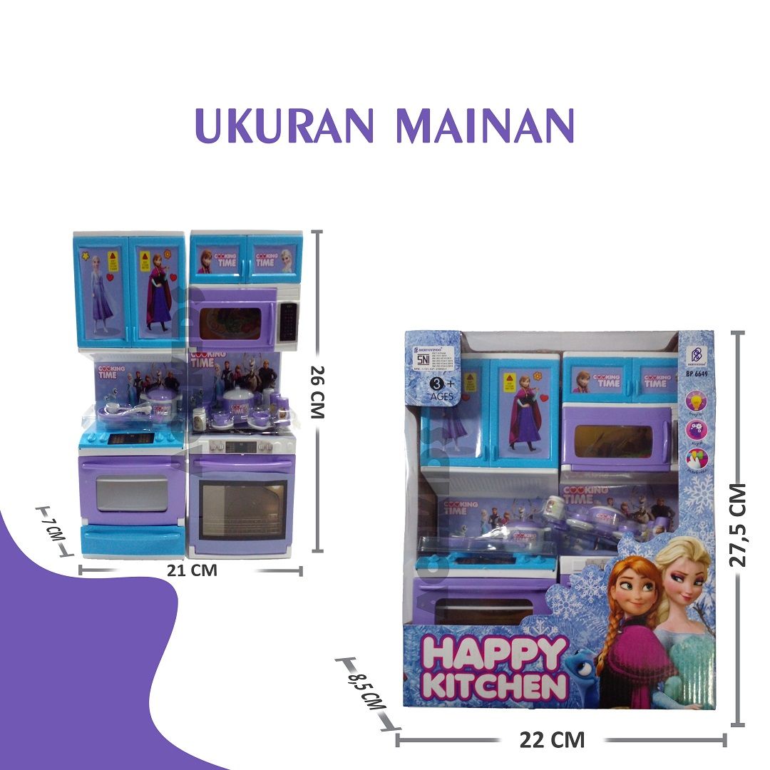 Acekids Mainan Anak Perempuan Happy Kitchen Set Lemari Dapur Murah Original - BP6649 - 3