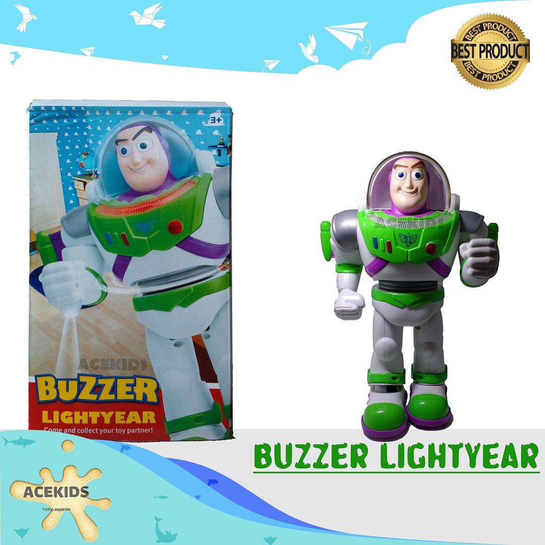 Acekids Mainan Anak Robot Buzz Light Year Lampu LED dan Musik - 345-6A - 1