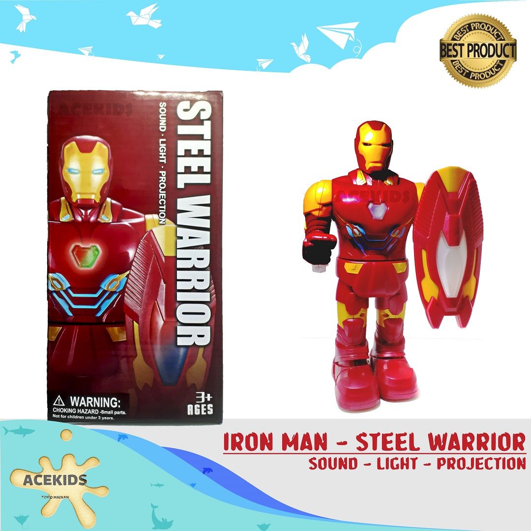 Acekids Mainan Robot Super Hero Iron Man Steel Warrior Keren Murah Original - 345-5A - 1