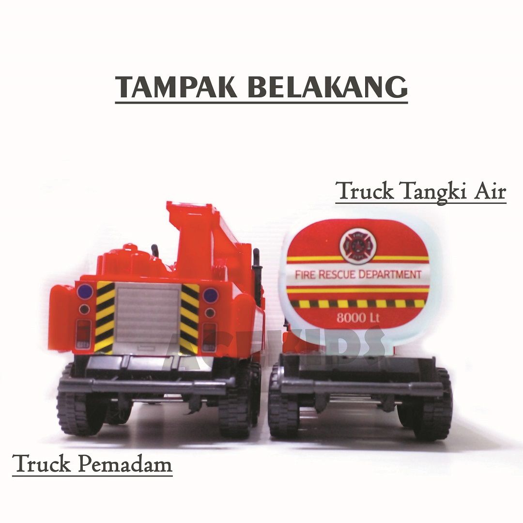 Acekids Mainan Anak Mobil Truk Mania Pemadam Kebakaran Murah Original - BP9033 - 3