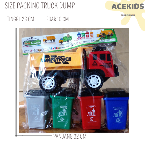 Truck Dump Angkut Sampah atau Truk Sampah Mainan Anak Murah - AK15 - 5