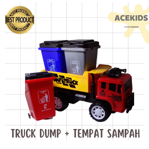 Truck Dump Angkut Sampah atau Truk Sampah Mainan Anak Murah - AK15 - 1