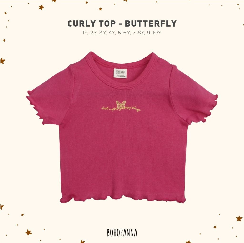 BOHOPANNA - CURLY TOP BUTTERFLY 5-6Y - Atasan Anak Perempuan - 1