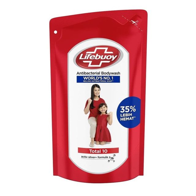 Lifebuoy Body Wash Sabun Mandi Cair Refill Total 10 900Ml Multipack - 2