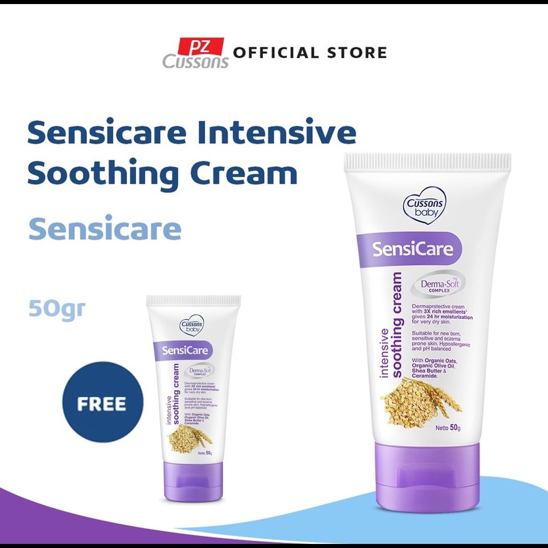 Beli 1 Gratis 1 - Cussons Baby Sensicare Intensive Soothing Cream 50gr - 1