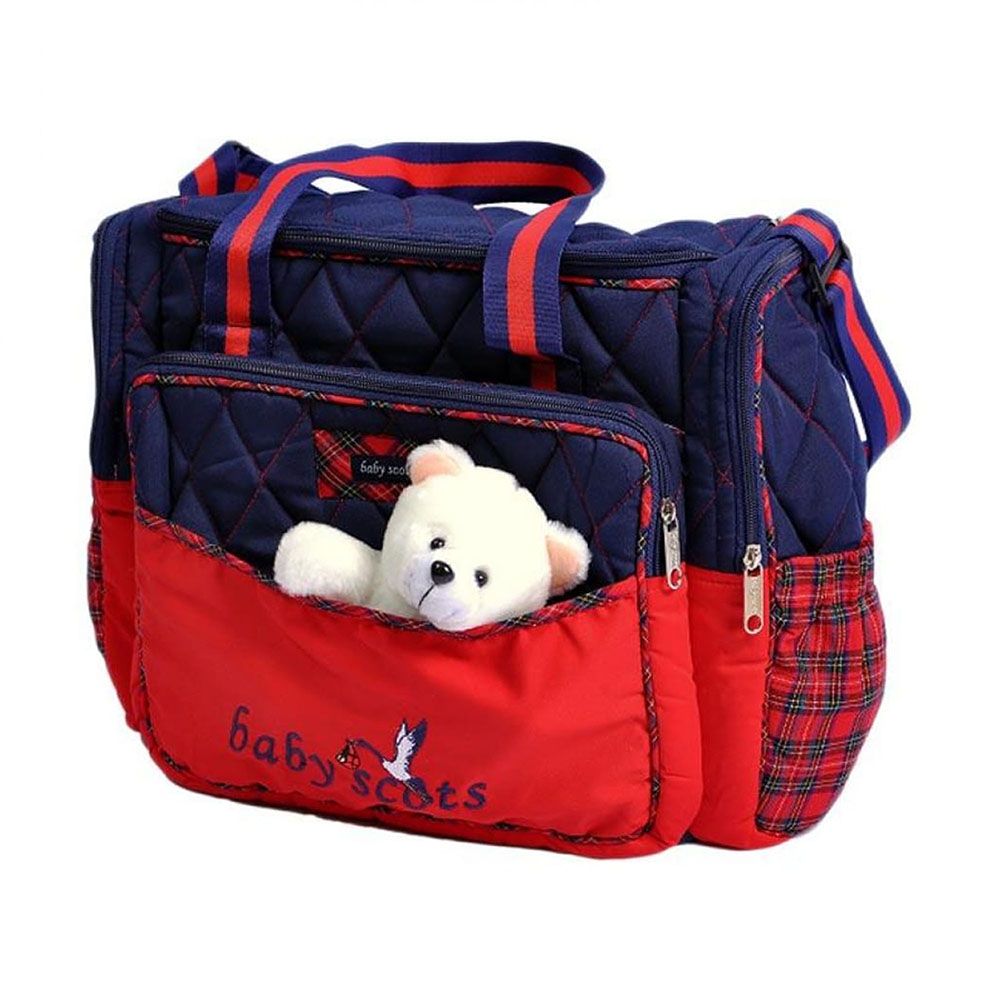Baby Scots Tas Bordir Scots Embroidery Bag Ukuran Besar Dengan Boneka Merah - 1