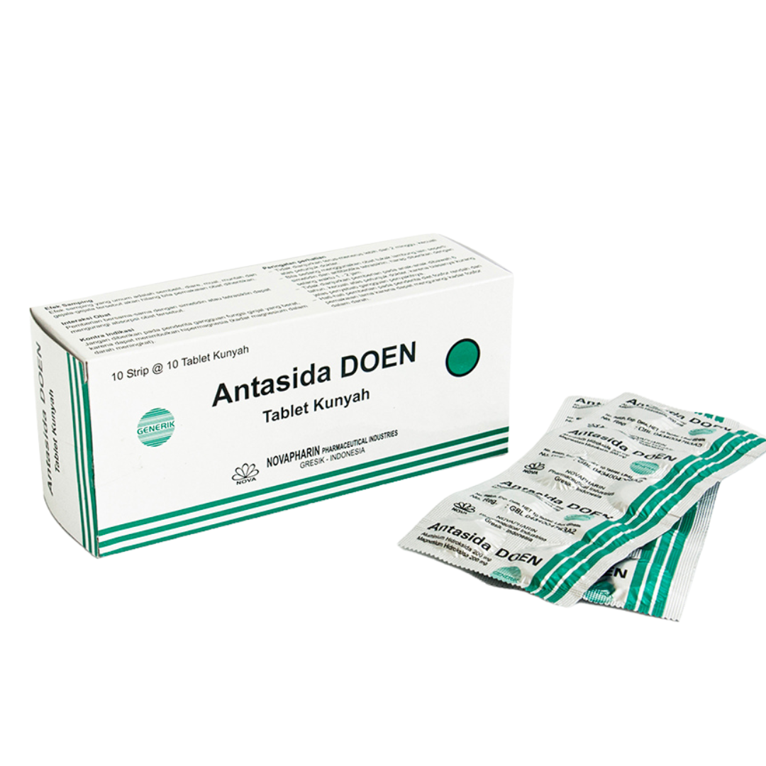 Novapharin Antasida Doen Dus 100 Tablet / Obat Maag Asam Lambung GERD - 1