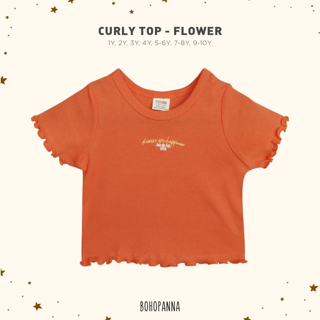 BOHOPANNA - CURLY TOP FLOWER 9-10Y - Atasan Anak Perempuan - 1