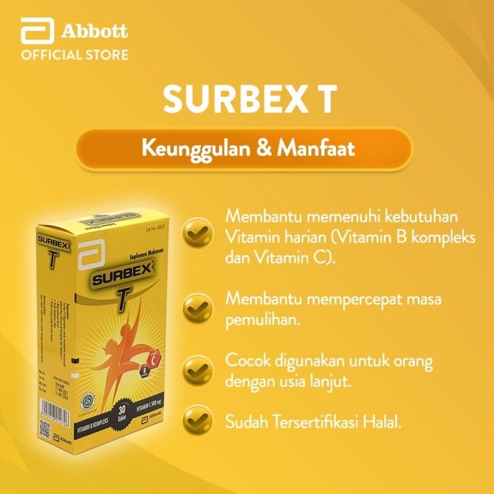 Abbott [Twin Pack] Surbex T box 30 tab - Vit B & C FREE Mystery Gift - 2