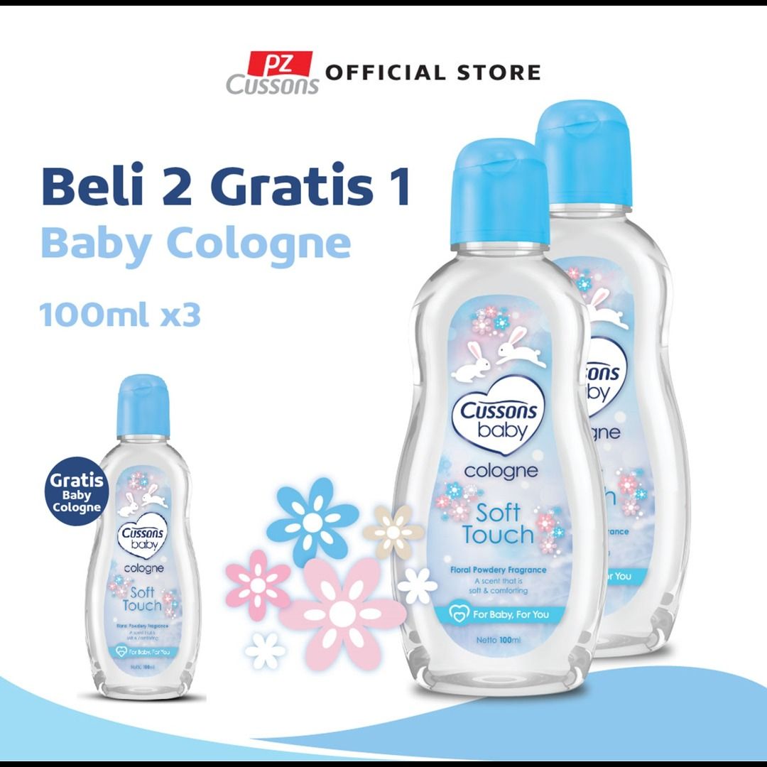 Beli 2 Gratis 1 - Cussons Baby Cologne Soft Touch 100ml - 1