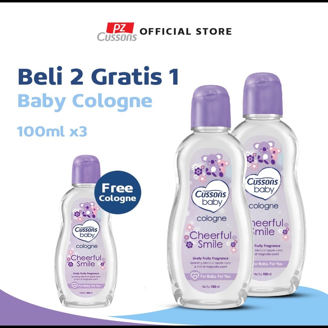 Beli 2 Gratis 1 - Cussons Baby Cologne Cheerful Smile 100ml - 1