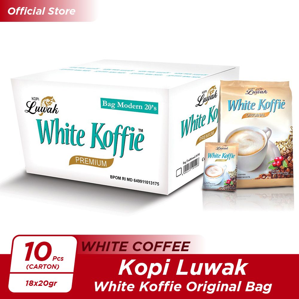 Kopi Luwak White Koffie Original Bag 18x20gr - 10 Pcs [Carton] - 1