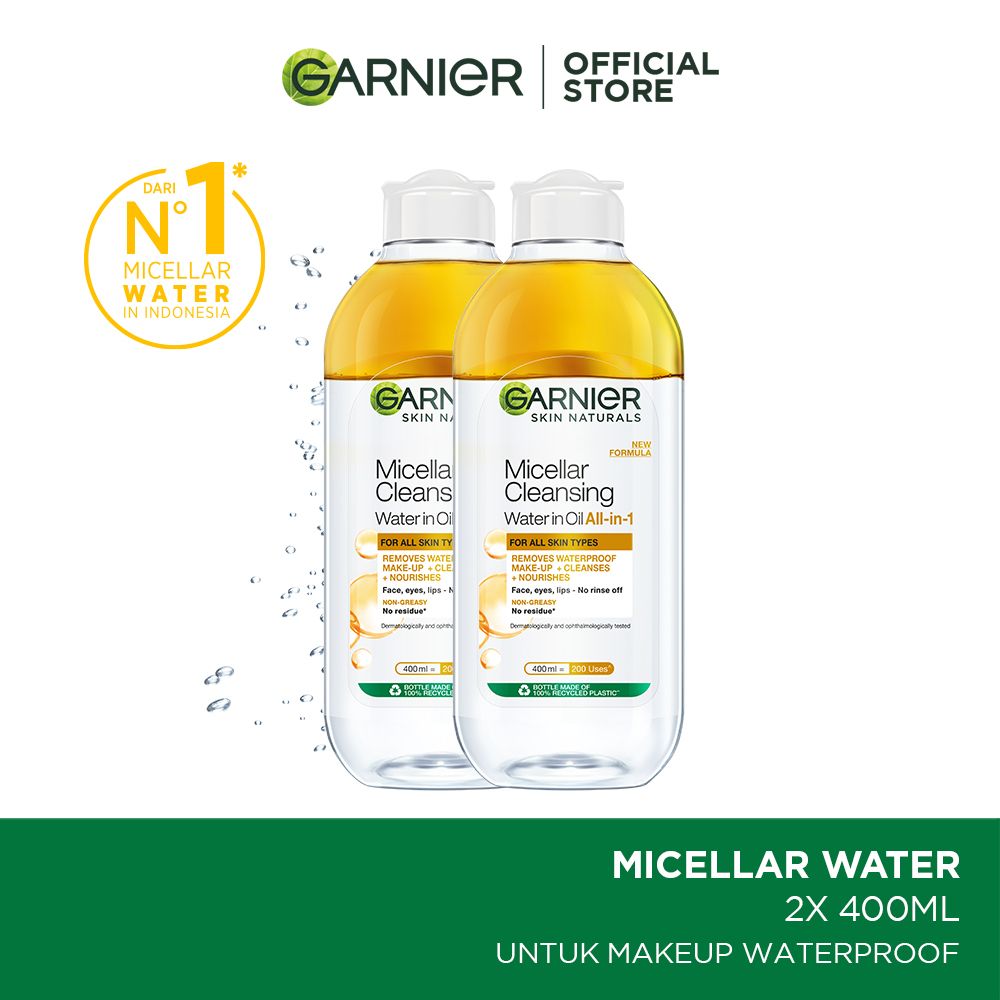 Garnier Micellar Water Biphase 400ml (Twin Pack) - 1