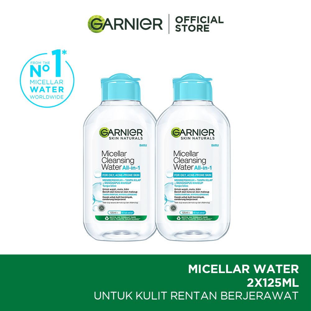 Garnier Micellar Water Blue 125ml Twinpack - 1
