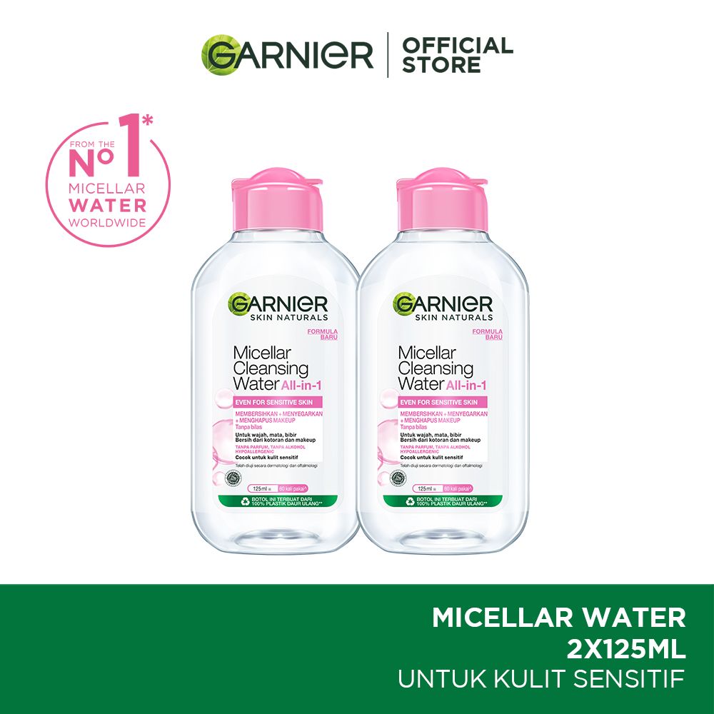 Garnier Micellar Water Pink 125ml Twinpack - 1