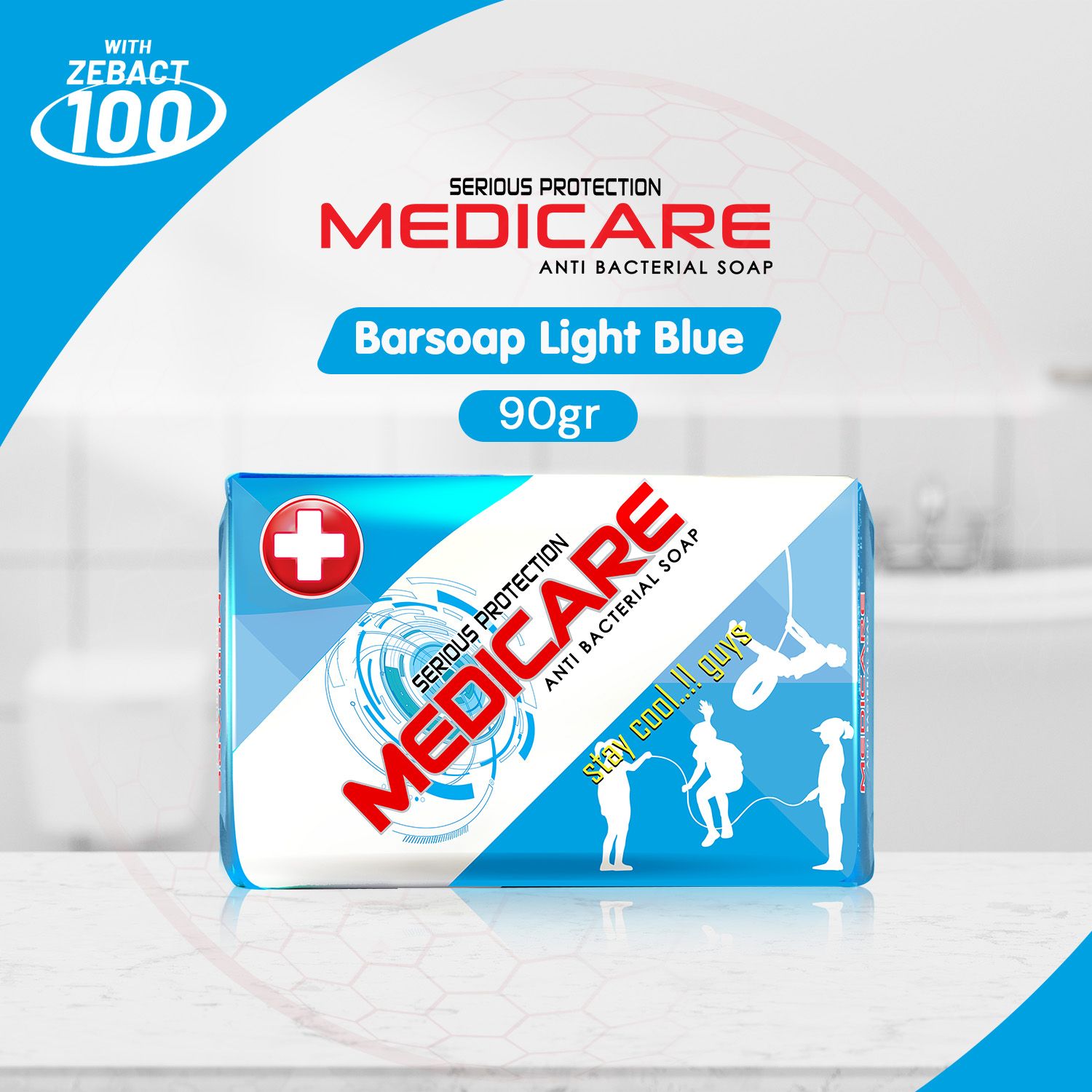 MEDICARE Sabun Antibakteri Light Blue 90g - 1