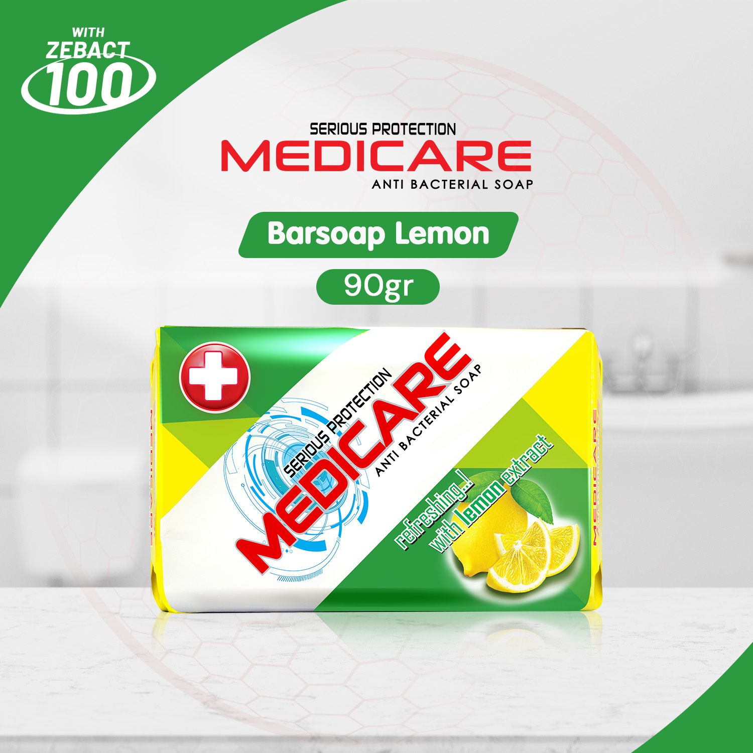 MEDICARE Sabun Antibakteri Lemon 90g - 1