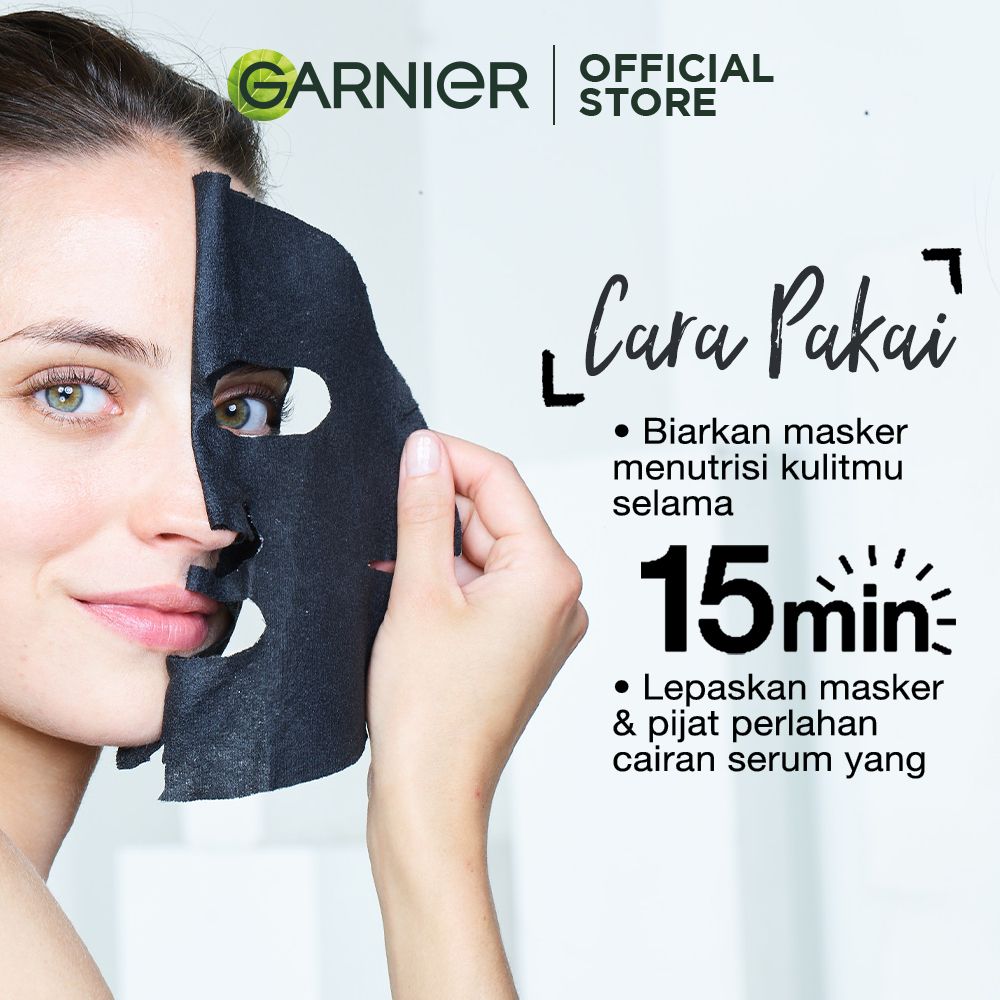 Garnier Serum Mask Pure Charcoal Black Algae 5 Free 5 - 5