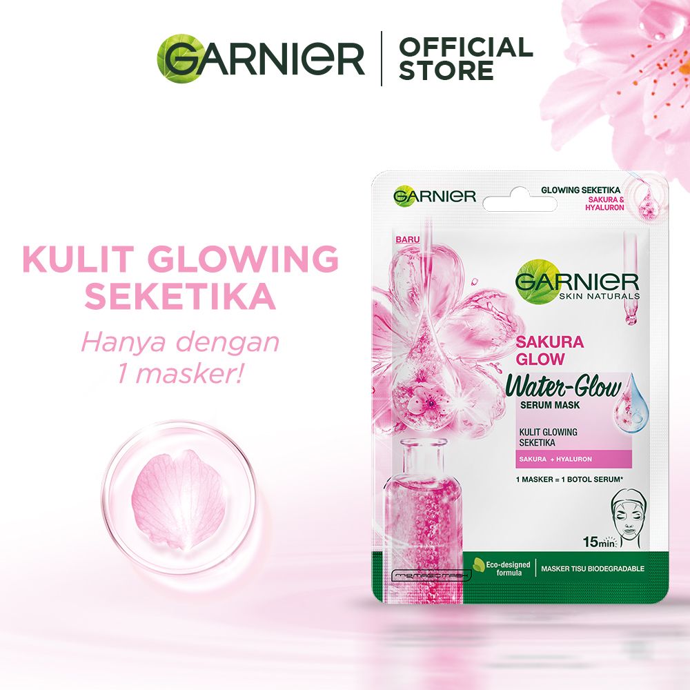 Garnier Sakura Glow Water Glow Serum Mask Pack of 5 - 5