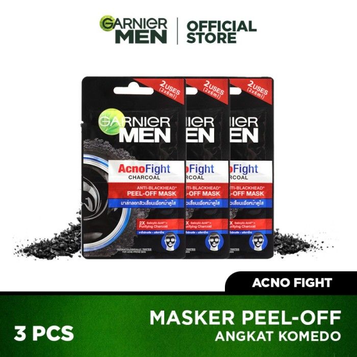 Garnier Men Acno Fight Peel Off Mask Pack of 3 - 3