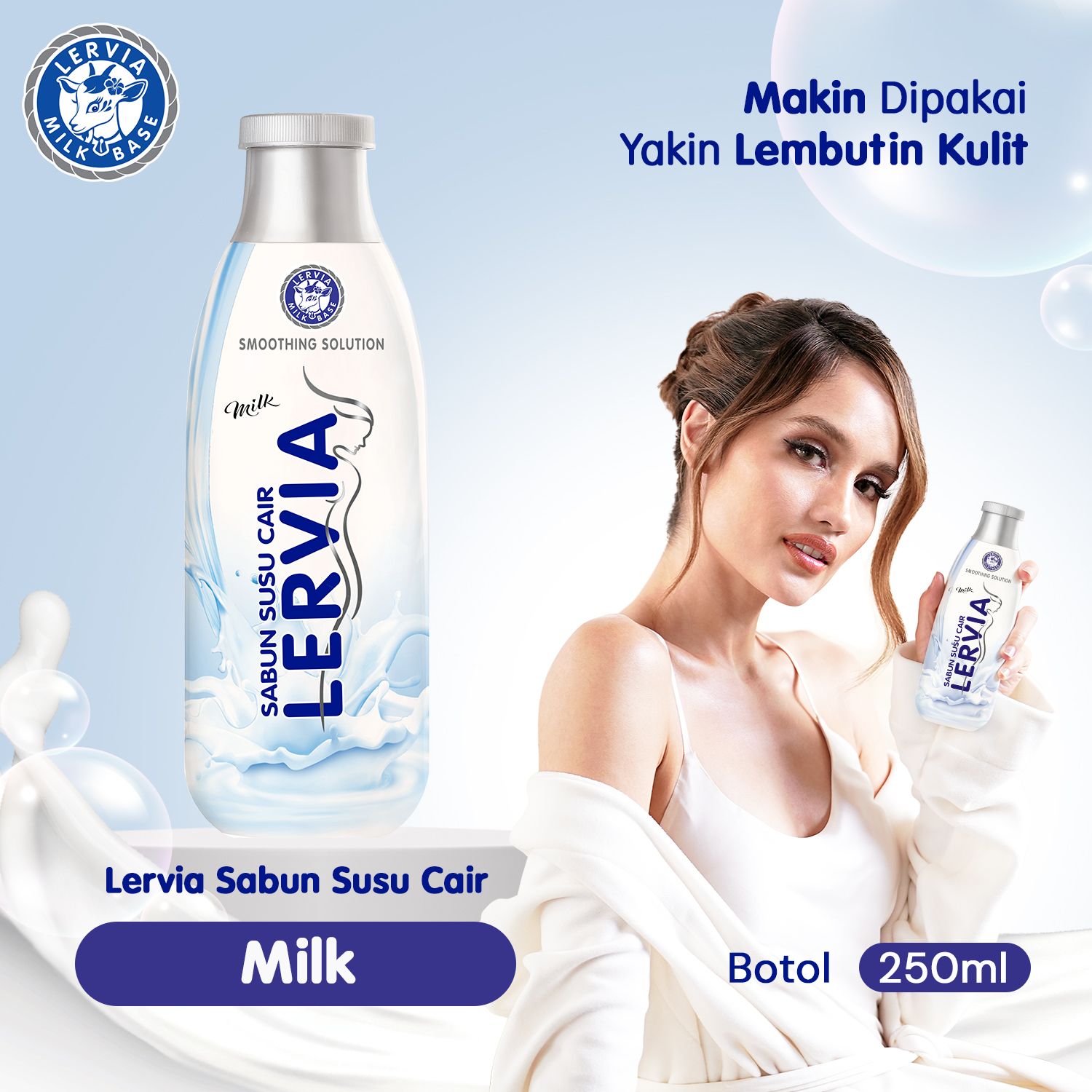 LERVIA Sabun Susu Cair Milk 250mL - 1
