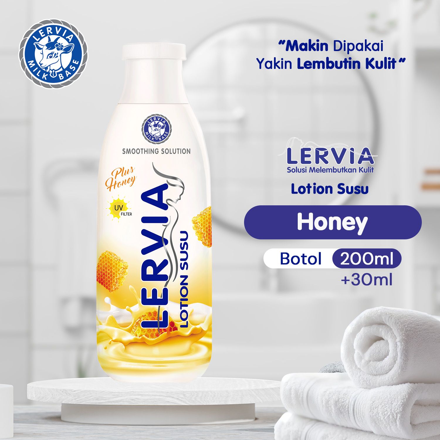 LERVIA Lotion Susu Plus Honey 200mL + 30mL - 1