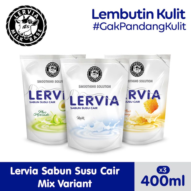 LERVIA Sabun Susu Cair 400mL Mix Variants - 1