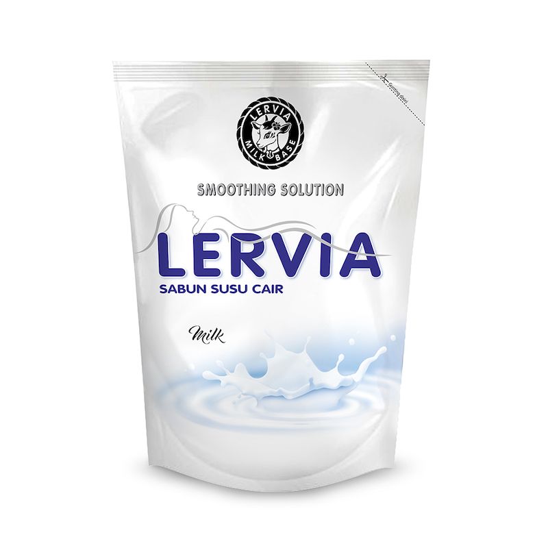 (Free Gift) LERVIA Sabun Susu Cair Milk 400mL Value Pack Free Masker - 3