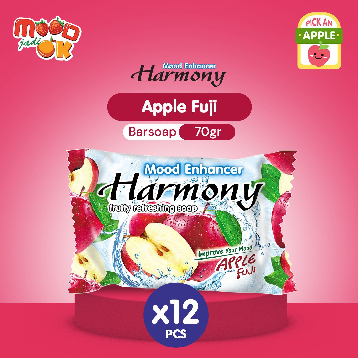 HARMONY Sabun Buah Apple 70g (12pcs) - 1