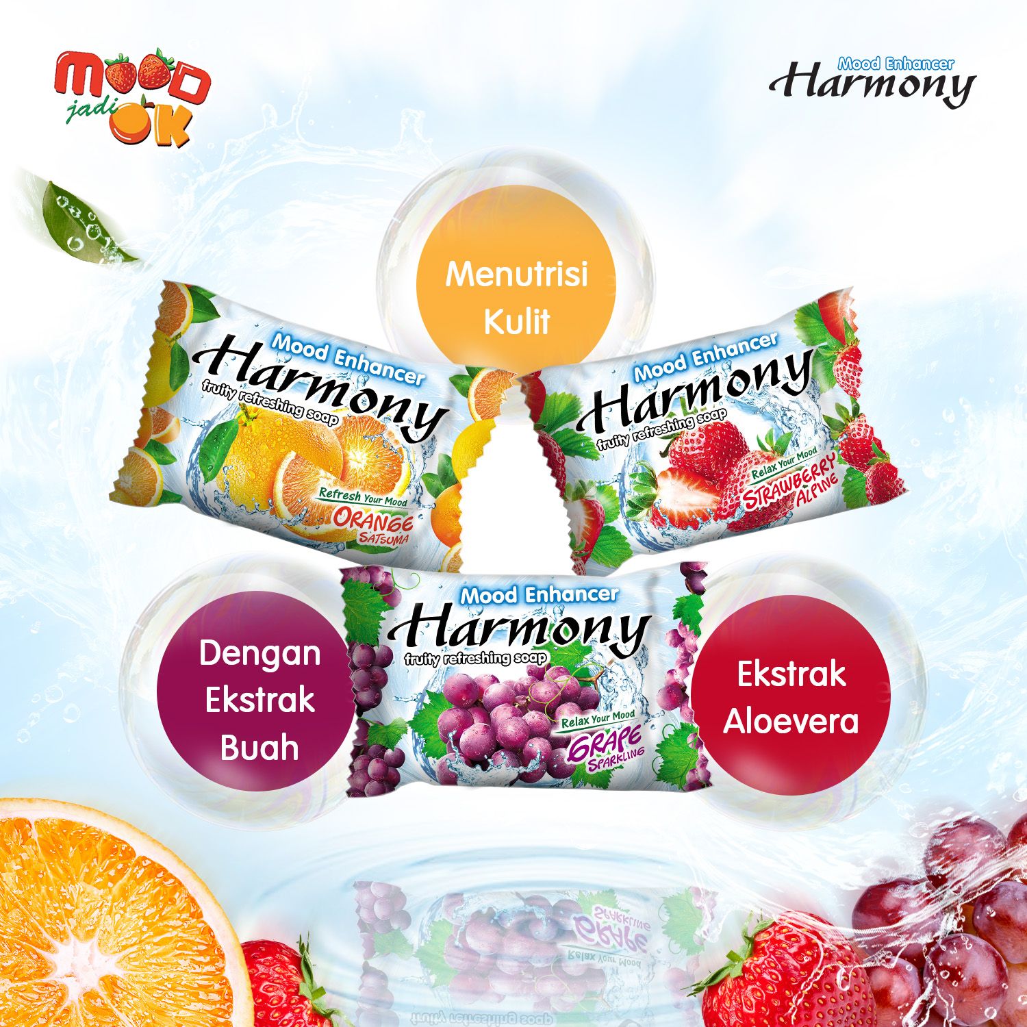 HARMONY Sabun Buah Strawberry 70g (12pcs) - 2