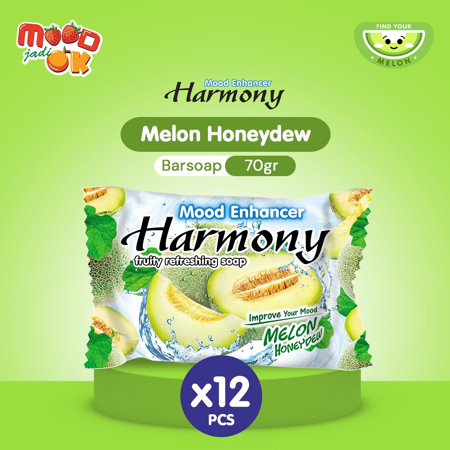 HARMONY Sabun Buah Melon 70g (12pcs) - 1