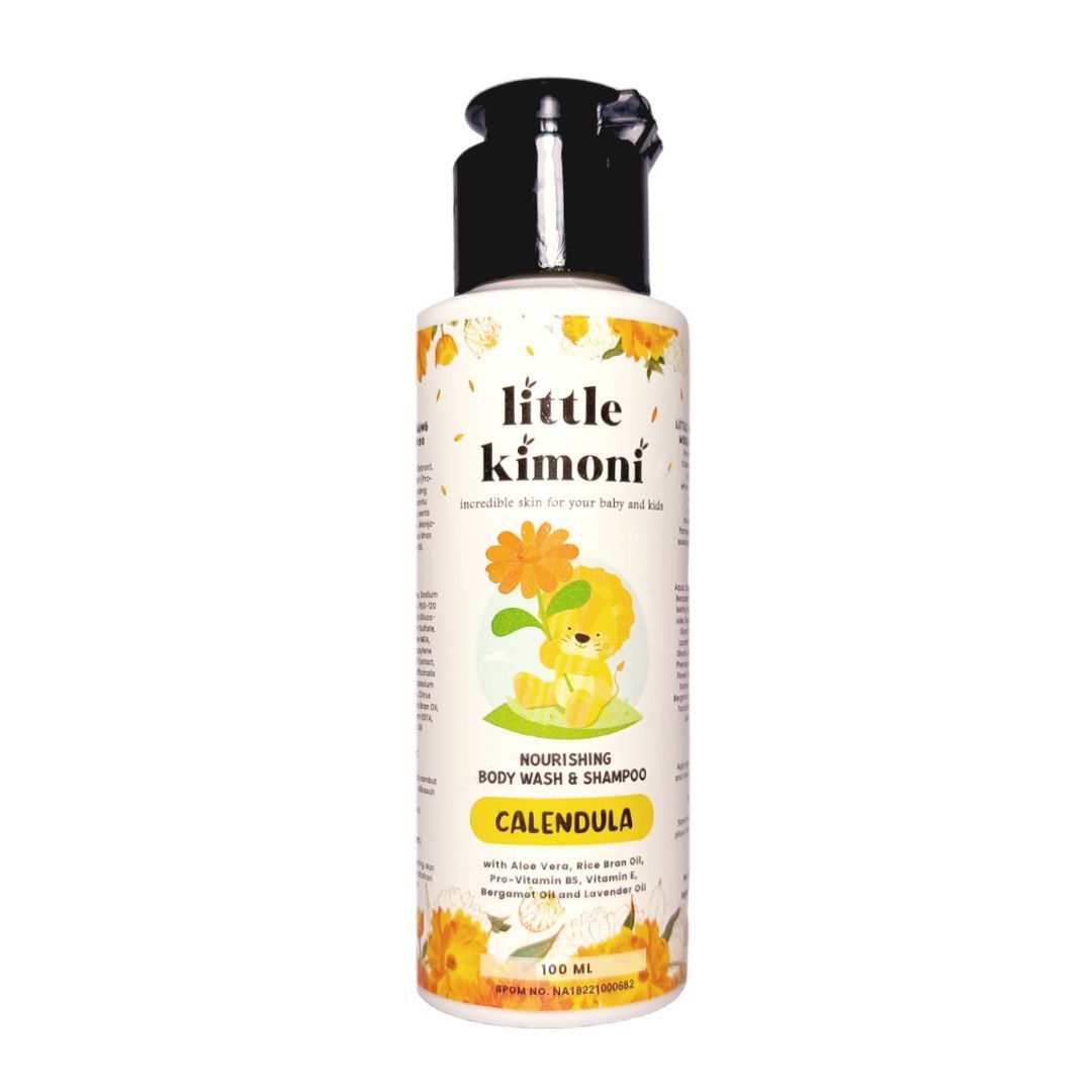 Calendula Bundle Pack Body Wash Shampoo Hair Lotion and Calming Cream - 2