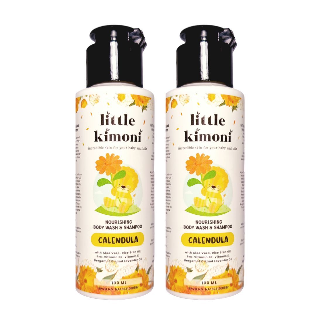 Little Kimoni Sabun Mandi Baby Body Wash & Shampoo Calendula Twin Pack - 1