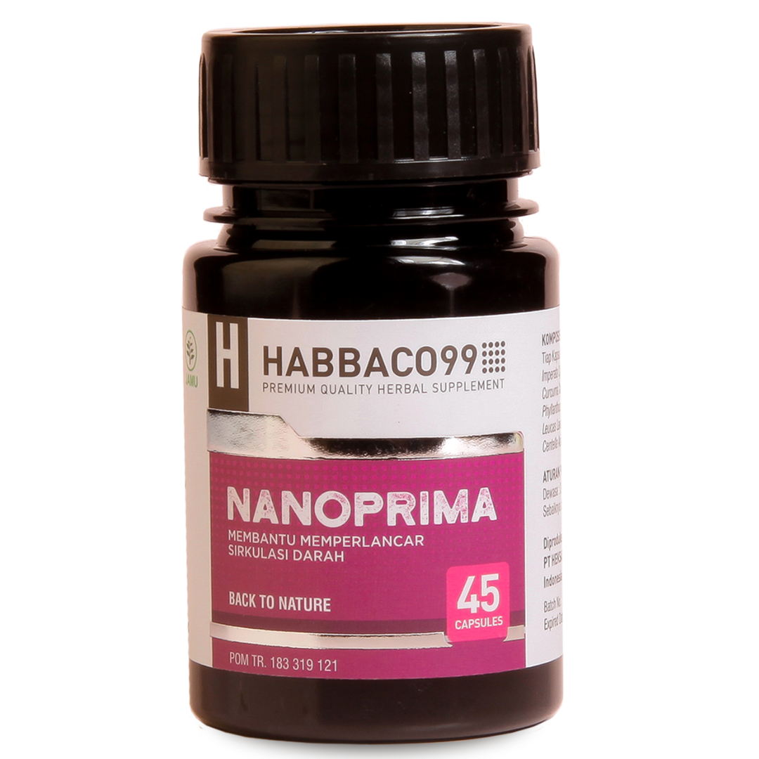 Habbaco99 NanoPrima 45 Kapsul / Obat Vertigo Herbal / Sirkulasi Darah - 1