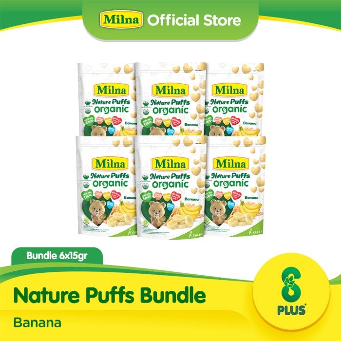 Bundle 6 Milna Puffs Organic Banana - 1
