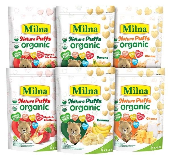 Bundle 6 Milna Puffs Organic Apple Mix Berries - 2