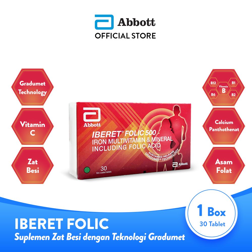 Abbott Iberet Folic box 30 tablet - Multivitamin & Mineral - 2