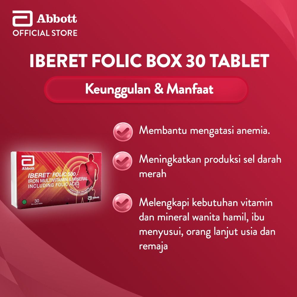 Abbott Iberet Folic box 30 tablet - Multivitamin & Mineral - 3