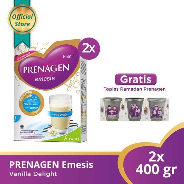 Buy 2 PRENAGEN emesis Vanilla Delight 400gr Free Toples Ramadhan - 1