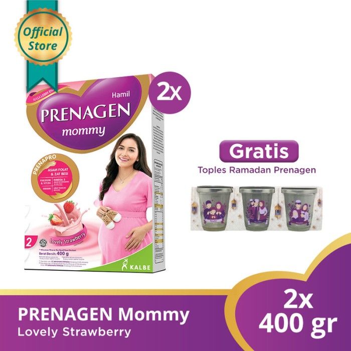 Buy 2 PRENAGEN mommy Lovely Strawberry 400gr Free Toples Ramadhan - 1